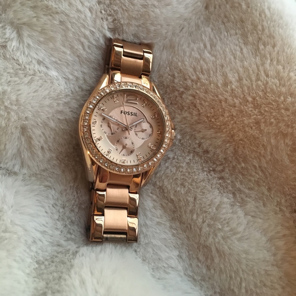 Rose Gold Fossil Watch